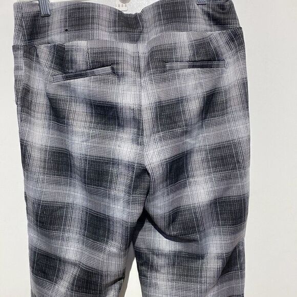 Soho Women's Black White Checkered Pull On Trouser Ankle Pants Size Large - Picture 6 of 6